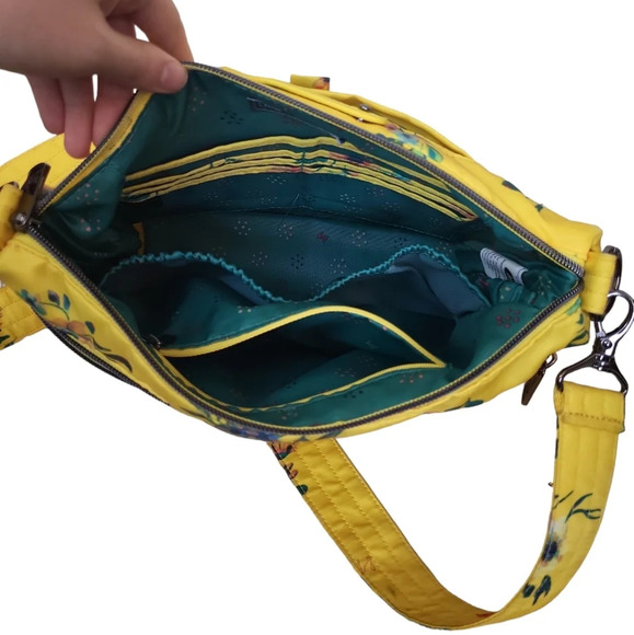 Lug RFID Quilted Crossbody Strap Flare 2 in Bouquet Yellow - Picture 6 of 7